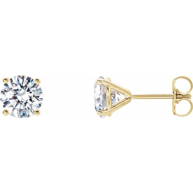 1 1/2 CTW Lab-Grown Diamond 4-Prong Stud Earrings in 14K Gold