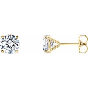 1 1/2 CTW Lab-Grown Diamond 4-Prong Stud Earrings in 14K Gold