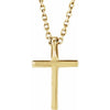 Platinum .06 CTW Natural Diamond Petite Cross 16