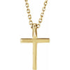 Platinum 0.06 CTW Natural Diamond Petite Cross Necklace - 16 Inch