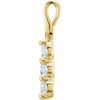 14K Yellow Gold 3/4 CTW Natural Diamond Three-Stone Pendant