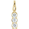 14K Yellow 3/4 CTW Natural Diamond Three-Stone Pendant