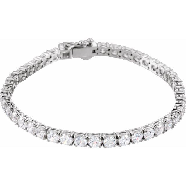 Sterling Silver Imitation White Cubic Zirconia Bracelet