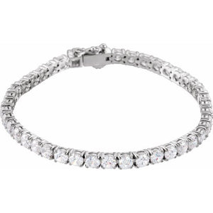 Sterling Silver Imitation White Cubic Zirconia Bracelet