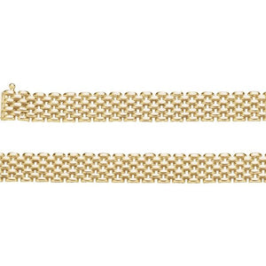 14K Yellow Gold 10.25 mm Panther Link 17