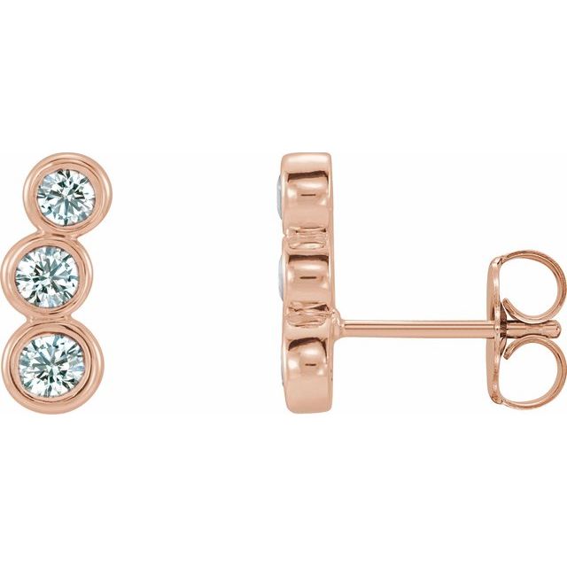 1/2 CTW Natural Diamond Ear Climbers in 14K Gold, Sterling Silver & Platinum