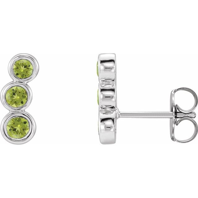 Natural Blue Sapphire Ear Climbers in 14K Gold, Sterling Silver & Platinum