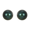 14K Yellow Gold 7 mm Cultured Black Akoya Pearl Earrings â€“ Elegant Design