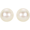 14K White 4 mm Cultured White Akoya Pearl Earrings