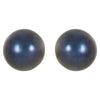 14K Yellow Gold 7 mm Cultured Black Akoya Pearl Earrings â€“ Elegant Design