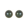 14K White 4 mm Cultured Black Akoya Pearl Earrings