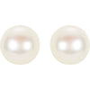 14K Yellow Panache® Cultured White Freshwater Pearl Stud Earrings