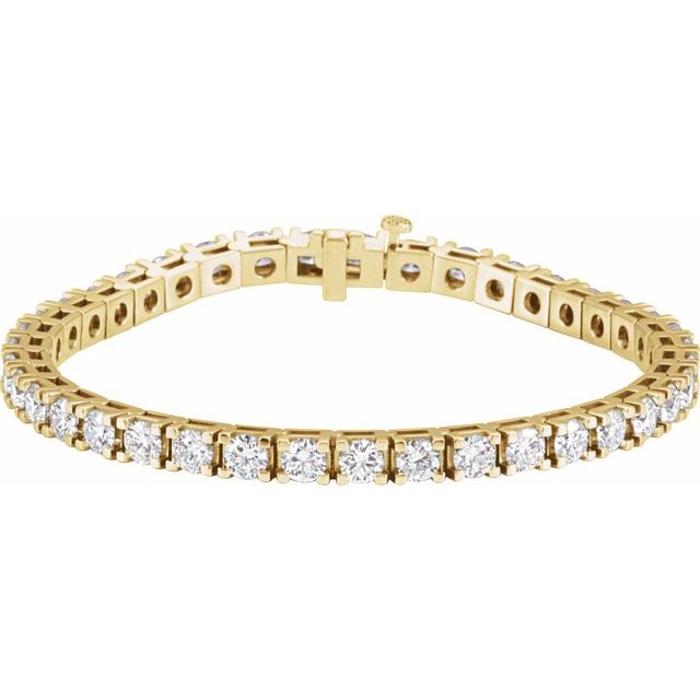 18K White Gold Natural Diamond Line Bracelet