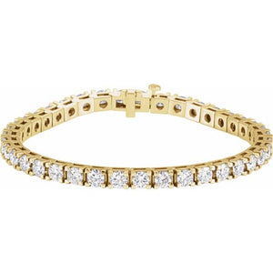 18K White Gold Natural Diamond Line Bracelet