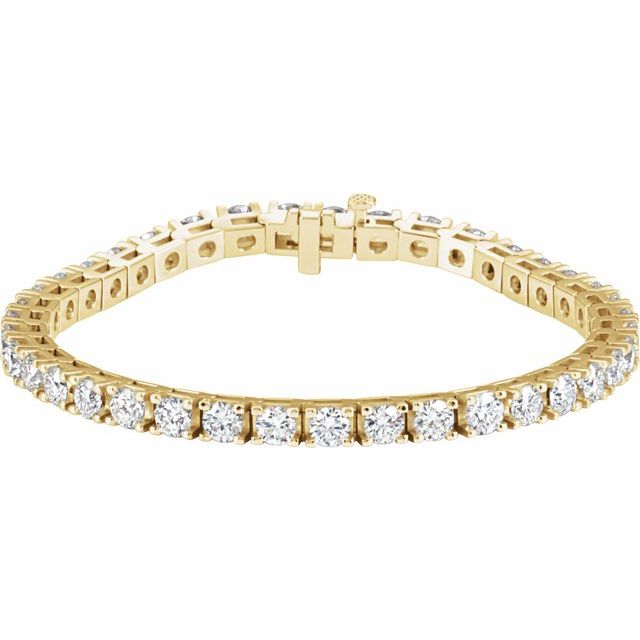 18K White Gold Natural Diamond Line Bracelet