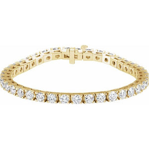 18K White Gold Natural Diamond Line Bracelet
