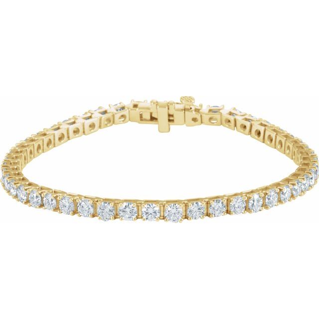 18K White 7 CTW Natural Diamond Line 7 1/4" Bracelet