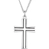 Sterling Silver 20x30 mm Cross Pendant 24