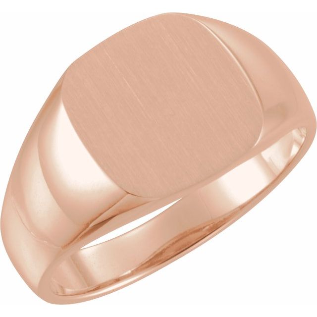 Polished Signet Ring Crafted in 14K Gold, 18K Gold & Sterling Silver