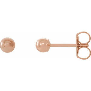 14K Gold Ball Stud Earring - Bright Finish