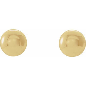 14K Rose Gold 4 mm Polished Ball Stud Earrings – Elegant Shine