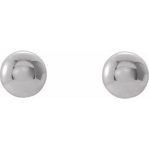 14K Rose Gold 4 mm Polished Ball Stud Earrings – Elegant Shine