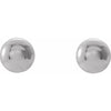 14K White 3 mm Ball Earrings