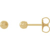 14K White 3 mm Ball Earrings