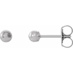 14K Gold Ball Stud Earring - Bright Finish