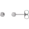 14K White 3 mm Ball Earrings