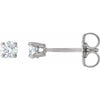 14K White Gold Natural Black Diamond Stud Earrings – 1/8 CTW