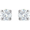 14K White Gold Natural Black Diamond Stud Earrings – 1/8 CTW