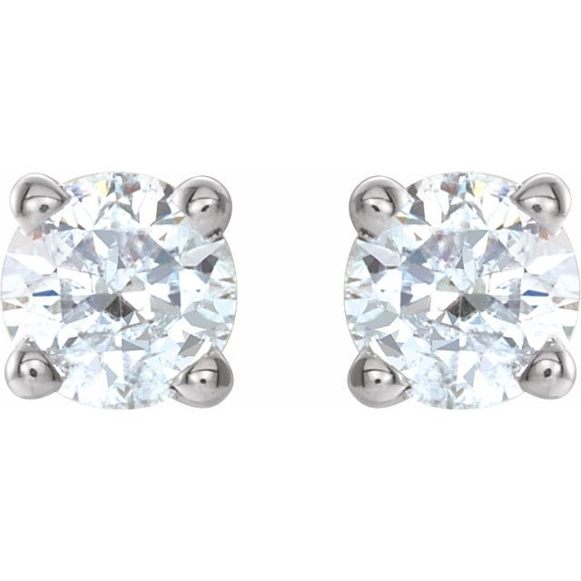 14K White Gold Diamond Stud Earrings â€“ 1/5 CTW Sparkle