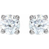 14K White Gold Natural Black Diamond Stud Earrings – 1/8 CTW