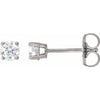 14K White Gold Natural Black Diamond Stud Earrings – 1/8 CTW