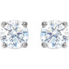 14K White Gold Natural Black Diamond Stud Earrings – 1/8 CTW