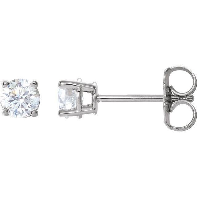 14K White Gold Diamond Stud Earrings â€“ 1/5 CTW Sparkle