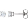 14K White Gold Natural Black Diamond Stud Earrings – 1/8 CTW