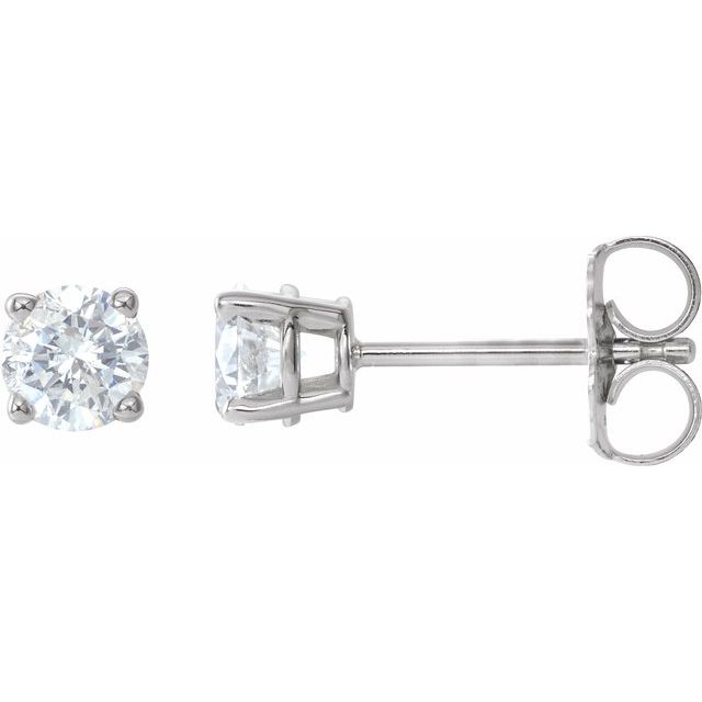 14K White Gold Diamond Stud Earrings â€“ 1/5 CTW Sparkle