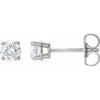 14K White Gold Natural Black Diamond Stud Earrings – 1/8 CTW