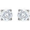 14K White Gold Natural Black Diamond Stud Earrings – 1/8 CTW