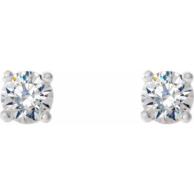 14K Yellow Gold 1/5 CTW Lab-Grown Diamond 4-Prong Stud Earrings