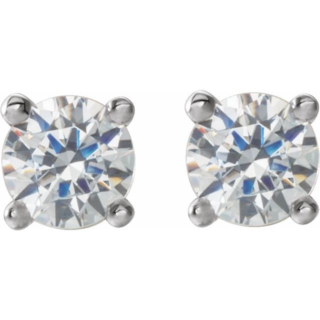 14K Yellow Gold 1/5 CTW Lab-Grown Diamond 4-Prong Stud Earrings