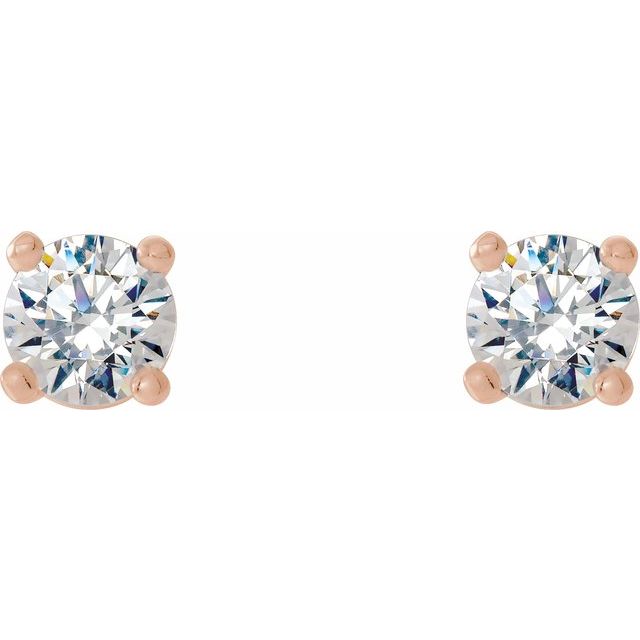 14K Yellow Gold 1/5 CTW Lab-Grown Diamond 4-Prong Stud Earrings