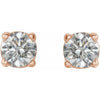 14K White 3mm 1/5 CTW Natural Diamond Stud Earrings