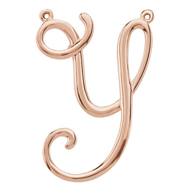 14K Gold Script Initial Pendant - Options Available