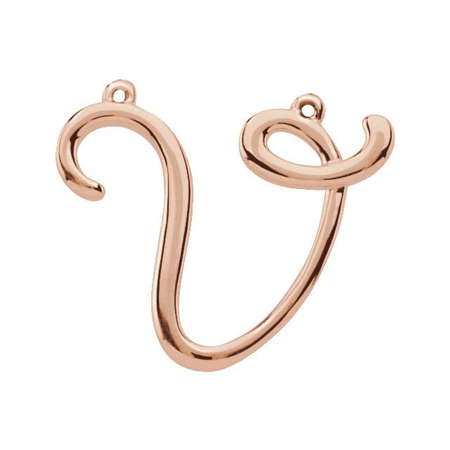 14K Gold Script Initial Pendant - Options Available