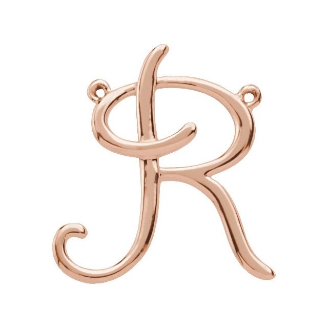 14K Gold Script Initial Pendant - Options Available