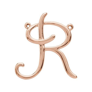 14K Gold Script Initial Pendant - Options Available