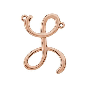 14K Gold Script Initial Pendant - Options Available